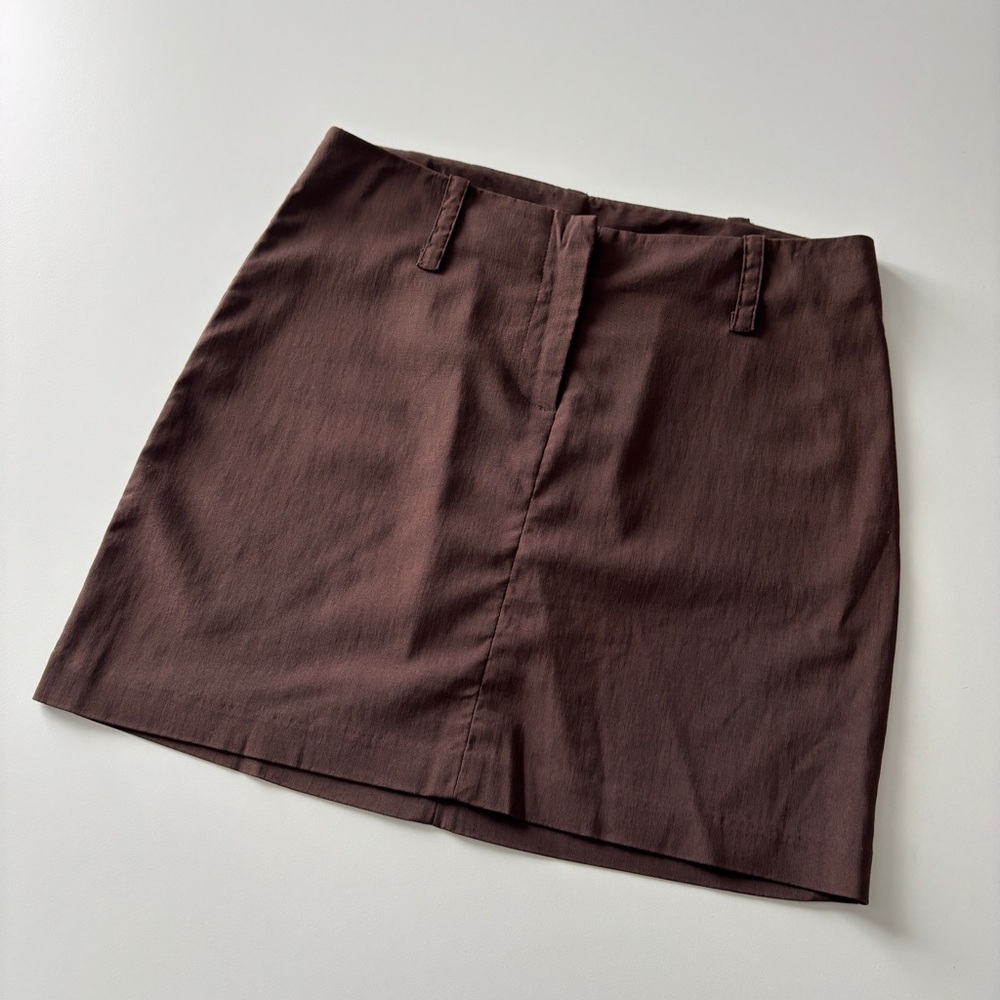Laundry By Shelli Segal Brown Mini Skirt